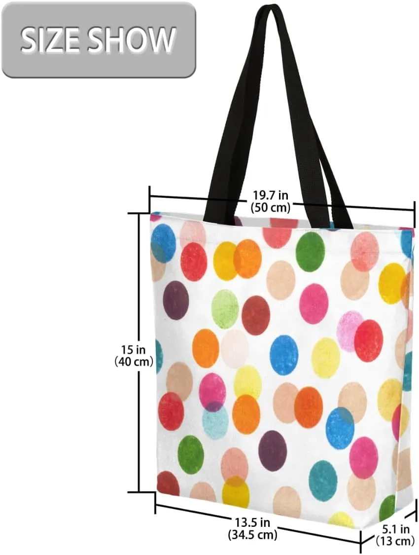 Canvas Tote Bag Large Women Casual Shoulder Bag Handbag Reusable Storage Shoulder Bag