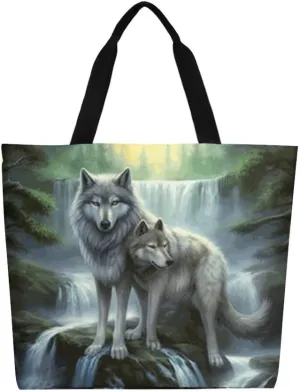 Canvas Tote Bag - Large Women's Casual Shoulder Handbag - Reusable Beach & Shopping Grocery Bag for Outdoors