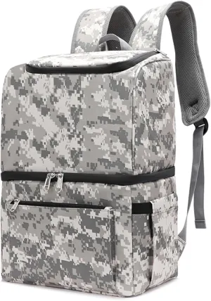 Car Camping Coolers for Audi A1/A2/A3/A4/A5/A6/A7/A8/quattro, Waterproof Portable Cooler, Leak Proof Picnic Insulated Bag, Ultra-Light Premium Ice Chest Box,B-White-Gray Camouflage