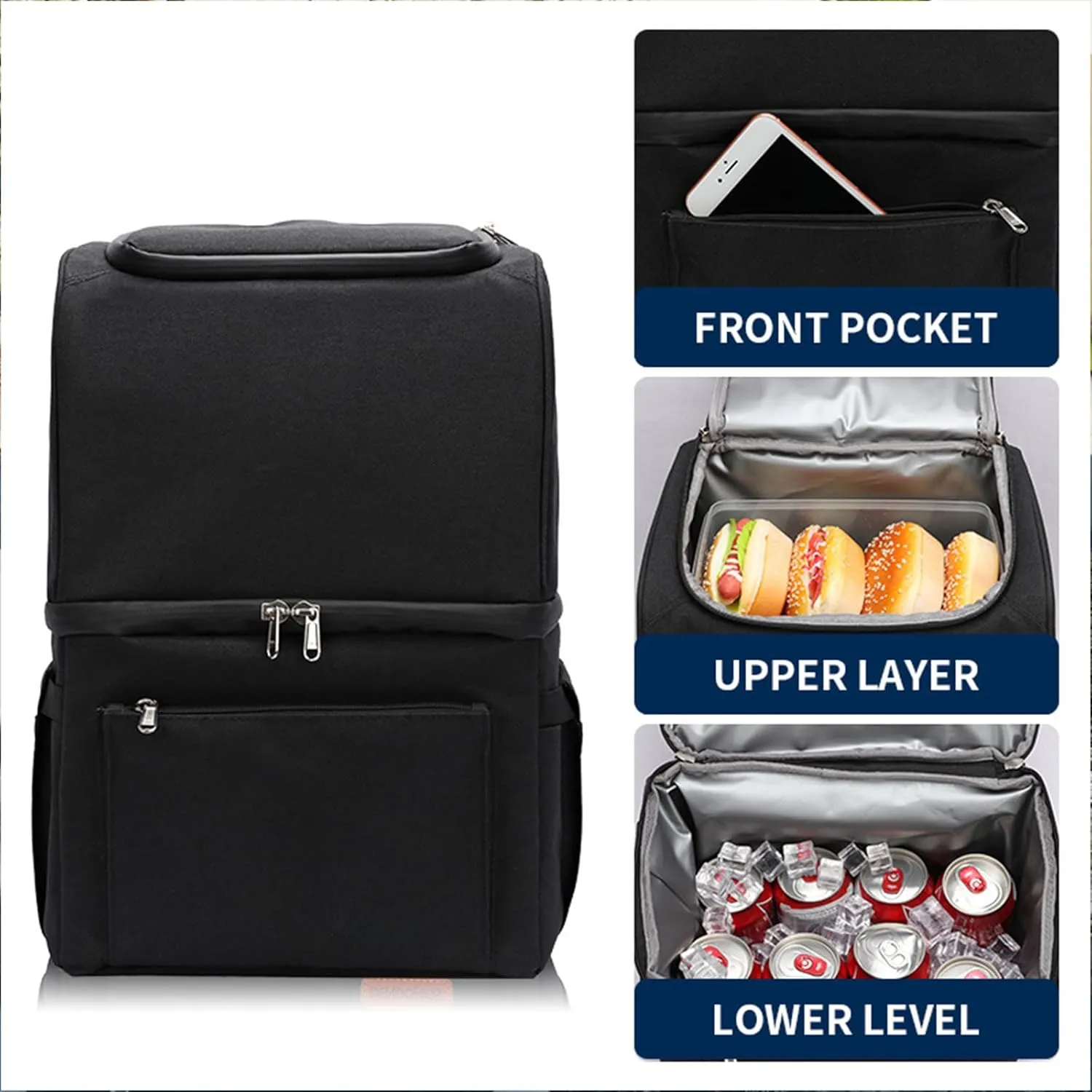 Car Camping Coolers for Volvo EC40/EM90/EX30/EX90, Waterproof Portable Cooler, Leak Proof Picnic Insulated Bag, Ultra-Light Premium Ice Chest Box,F-Rainforest Camouflage