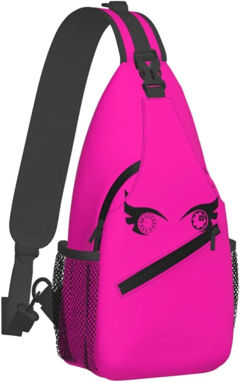 Cartoon Cool Eyes Crossbody Bag Cross Chest Bag Adjustable Sling Backpack Sports Gym Shoulder Bags Travel Cycling Daypack Diagonally Casual Rucksack