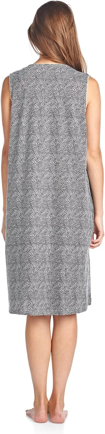 Casual Nights Women's Fancy Lace Trim Sleeveless Nightgown