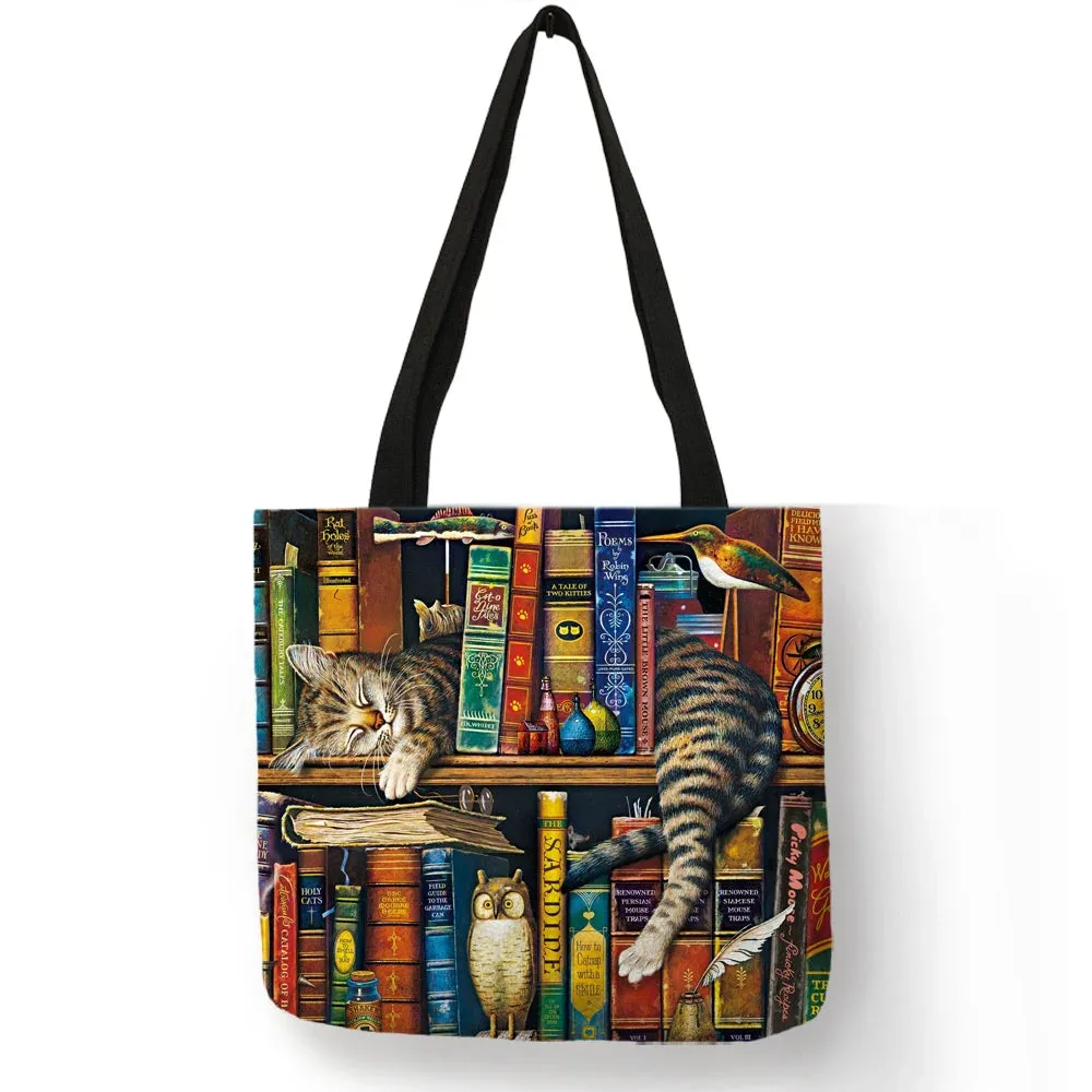 Cat Print - Tote Bags
