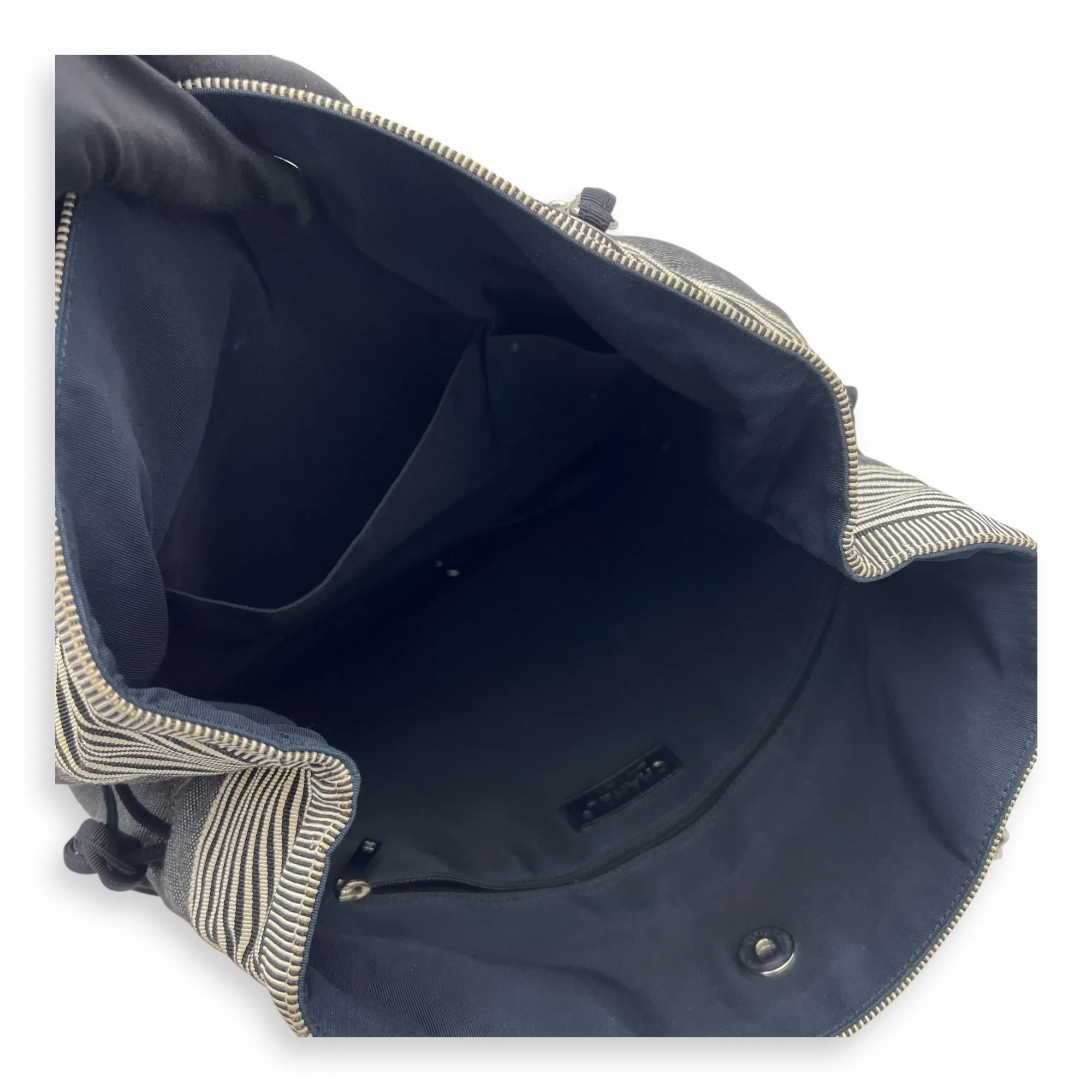 CC Denim Grey Tote Bag in Canvas, Silver hardware