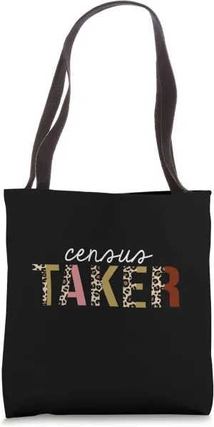 Census Taker Leopard Print Funny Appreciation Tote Bag