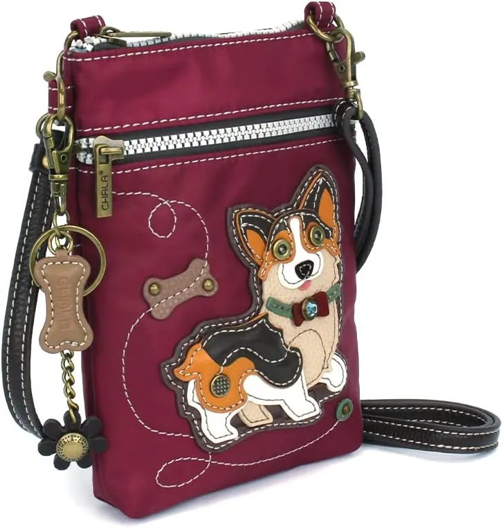 CHALA Crossbody RFID Cell Phone Purse - Women Nylon/Faux Leather Multicolor Handbag with Adjustable Strap Venture