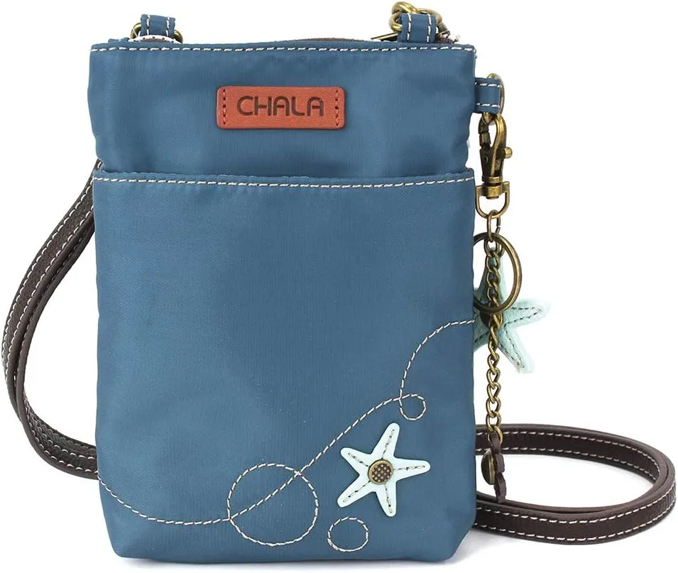 CHALA Crossbody RFID Cell Phone Purse - Women Nylon/Faux Leather Multicolor Handbag with Adjustable Strap Venture