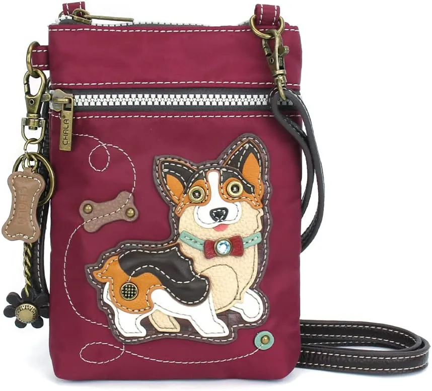CHALA Crossbody RFID Cell Phone Purse - Women Nylon/Faux Leather Multicolor Handbag with Adjustable Strap Venture