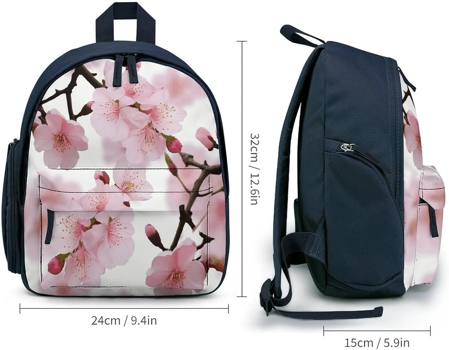 Cherry Japanese Cherry Blossom Travel Backpack Casual Bag Lightweight Hiking Backpacks for Business, Travelling, Hiking