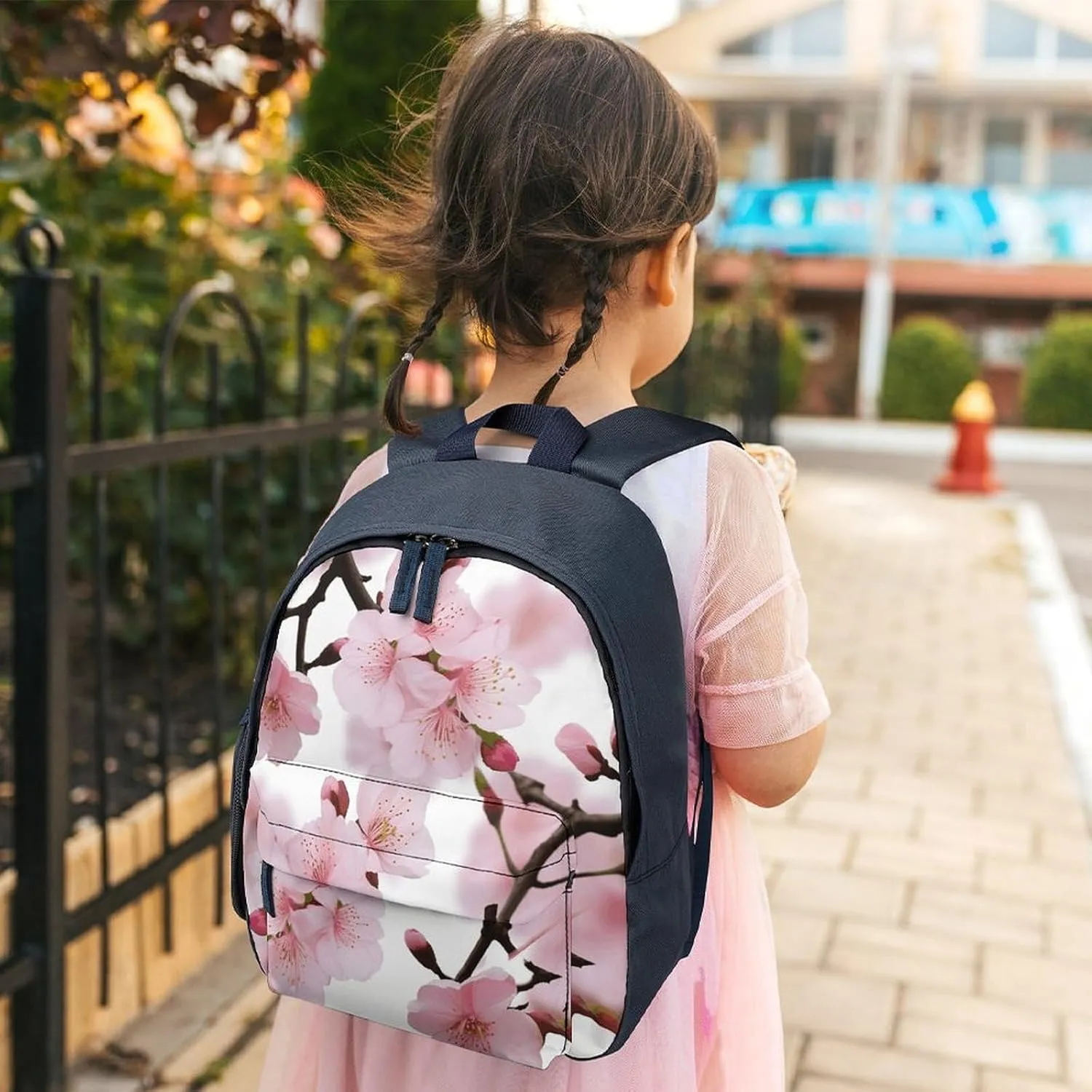 Cherry Japanese Cherry Blossom Travel Backpack Casual Bag Lightweight Hiking Backpacks for Business, Travelling, Hiking