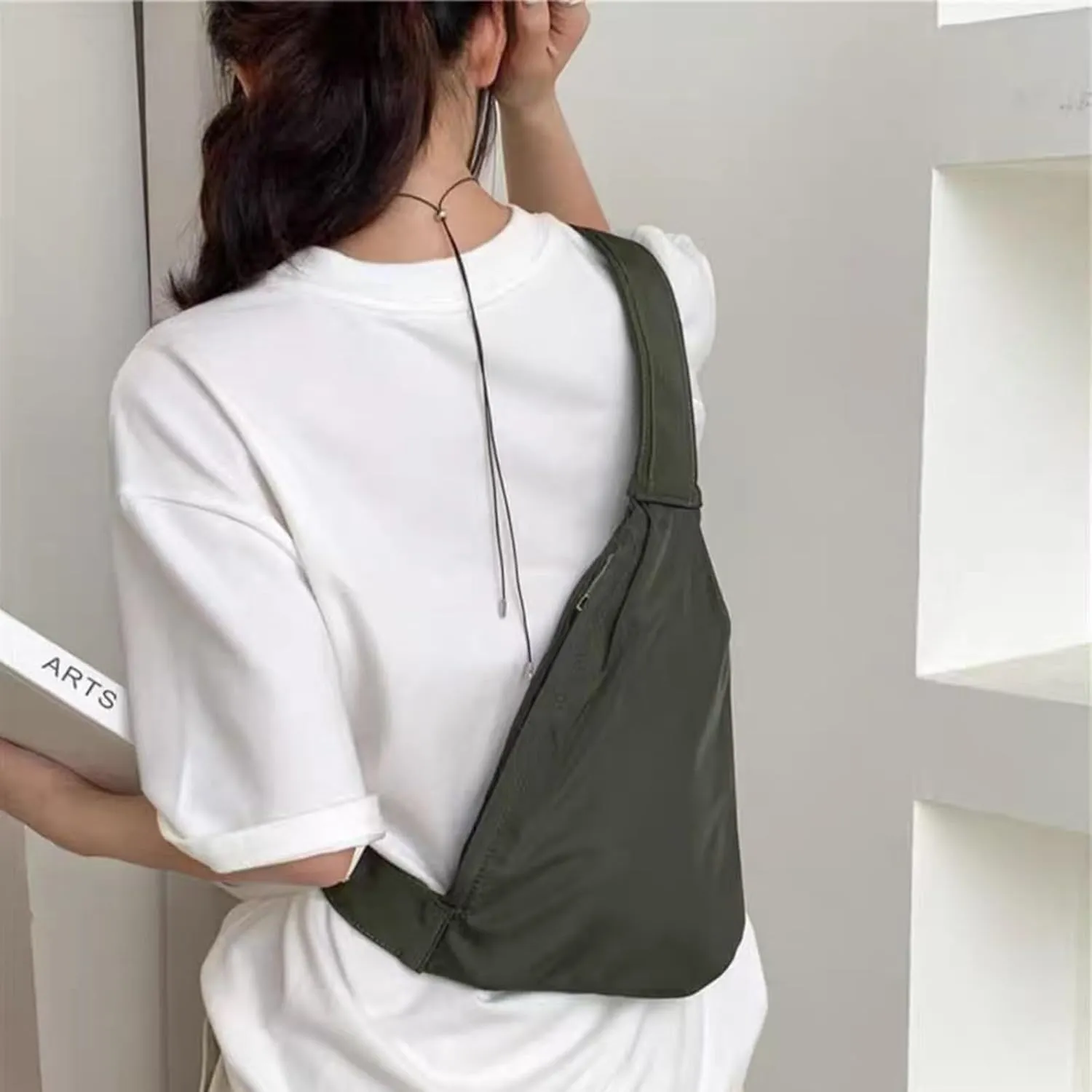 Clakllie Soft Crossbody Bags Waterproof Sling Bags for Travel Lightweight Shoulder Bag Casual Chest Bag Backpack