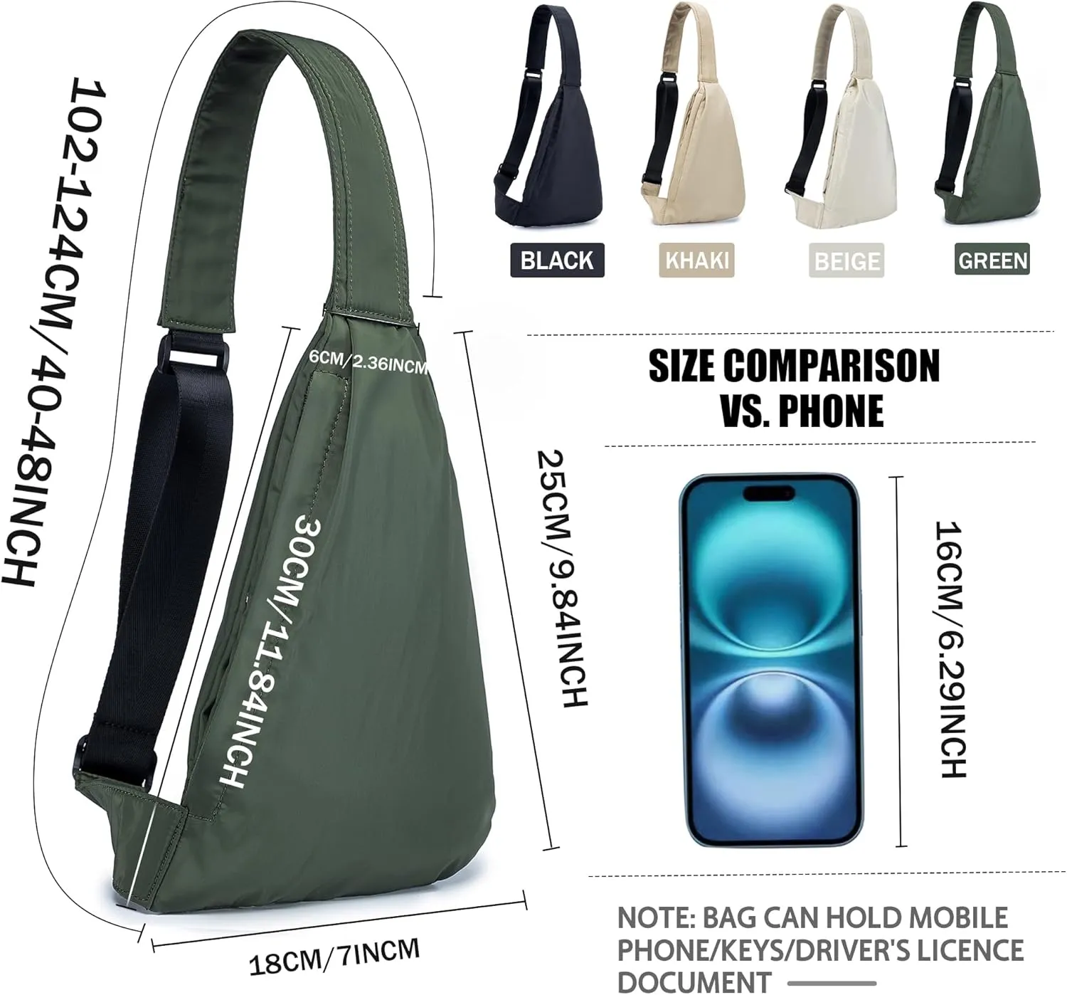 Clakllie Soft Crossbody Bags Waterproof Sling Bags for Travel Lightweight Shoulder Bag Casual Chest Bag Backpack