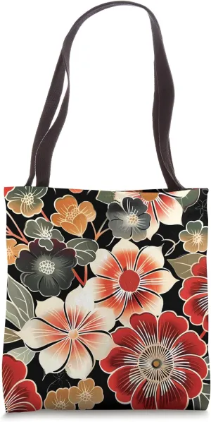 Classic Japanese Woodblock Print Design Tote Bag