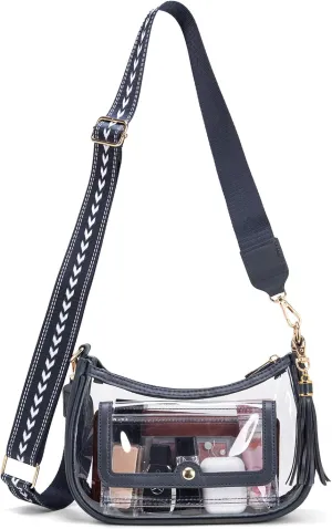 Clear Bag for Stadium Events, Clear Purses for Women, Crossbody Stadium Approved