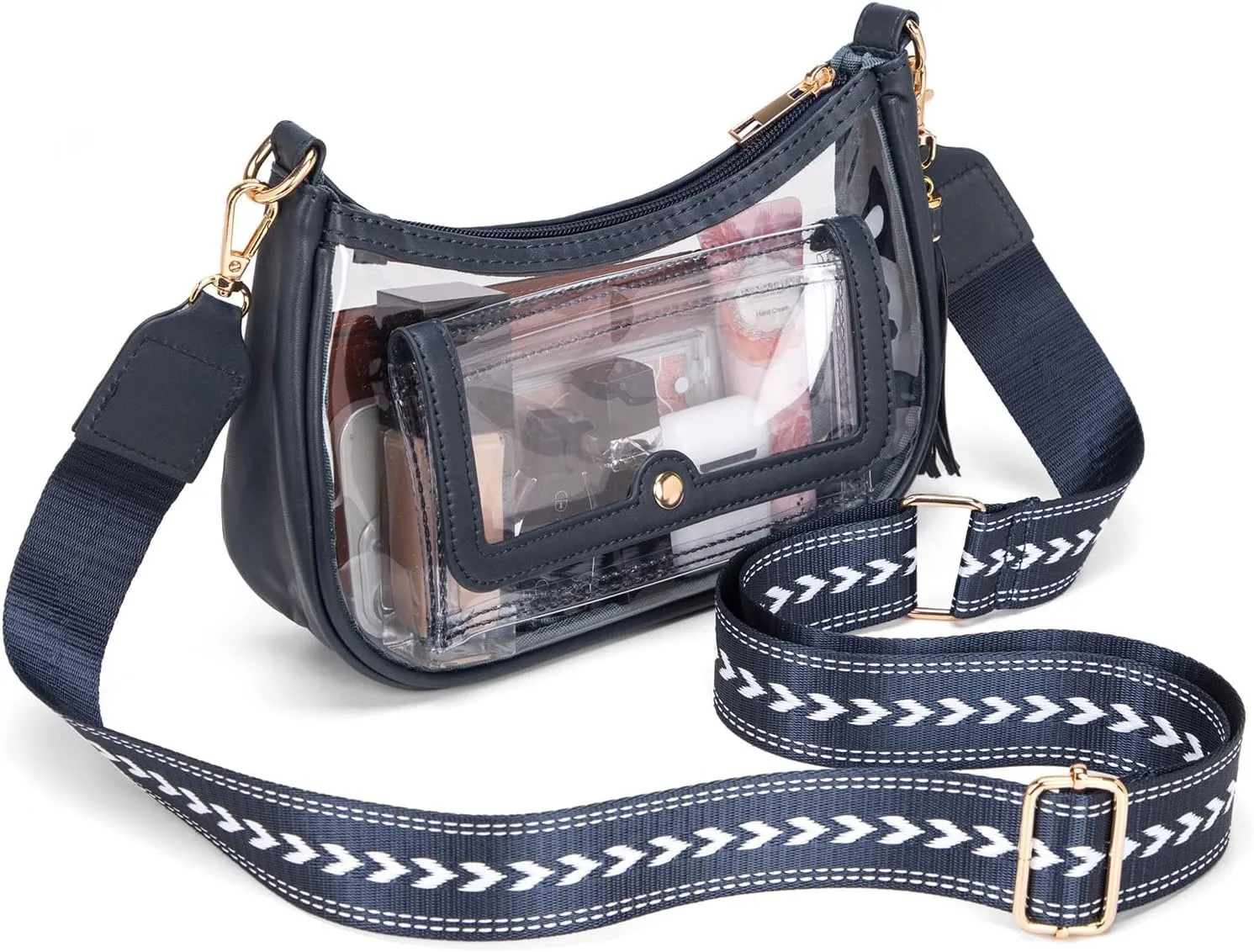 Clear Bag for Stadium Events, Clear Purses for Women, Crossbody Stadium Approved