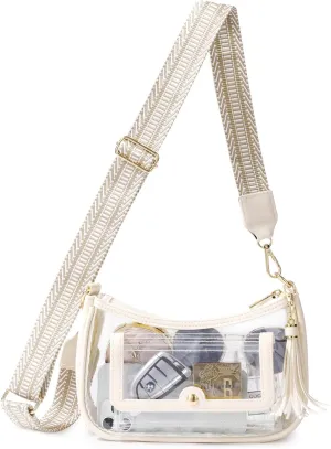 Clear Bag for Stadium Events, Clear Purses for Women, Crossbody Stadium Approved