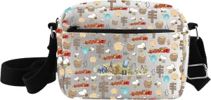 CMNIM Cartoon Bear Crossbody Bag HAW Signs Purse Bear Tiger Pigl-t Eey-re Travel Bag for Po Bear Friendship Gifts