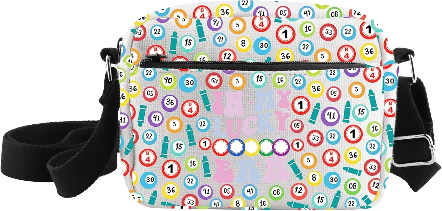 CMNIM Gambling Player Gifts My Lucky Bigo Era Crossbody Purse Player Winner Balls Carrying Bag for Game Lover Gifts
