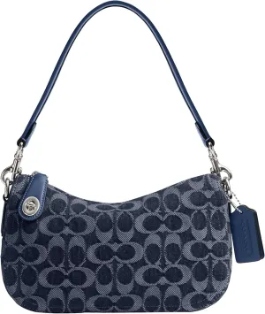 Coach Swinger Shoulder Bag in Signature Denim, LH/Deep Blue Multi