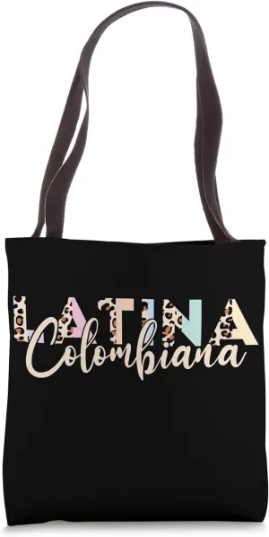 Colombia Pastel Leopard Print Dress Hispanic Heritage Month Tote Bag
