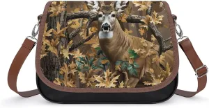 Cool Deer Camouflage Hunting Crossbody Bags for Women Fashion Purse Shoulder Bag Handbags with Adjustable Strap