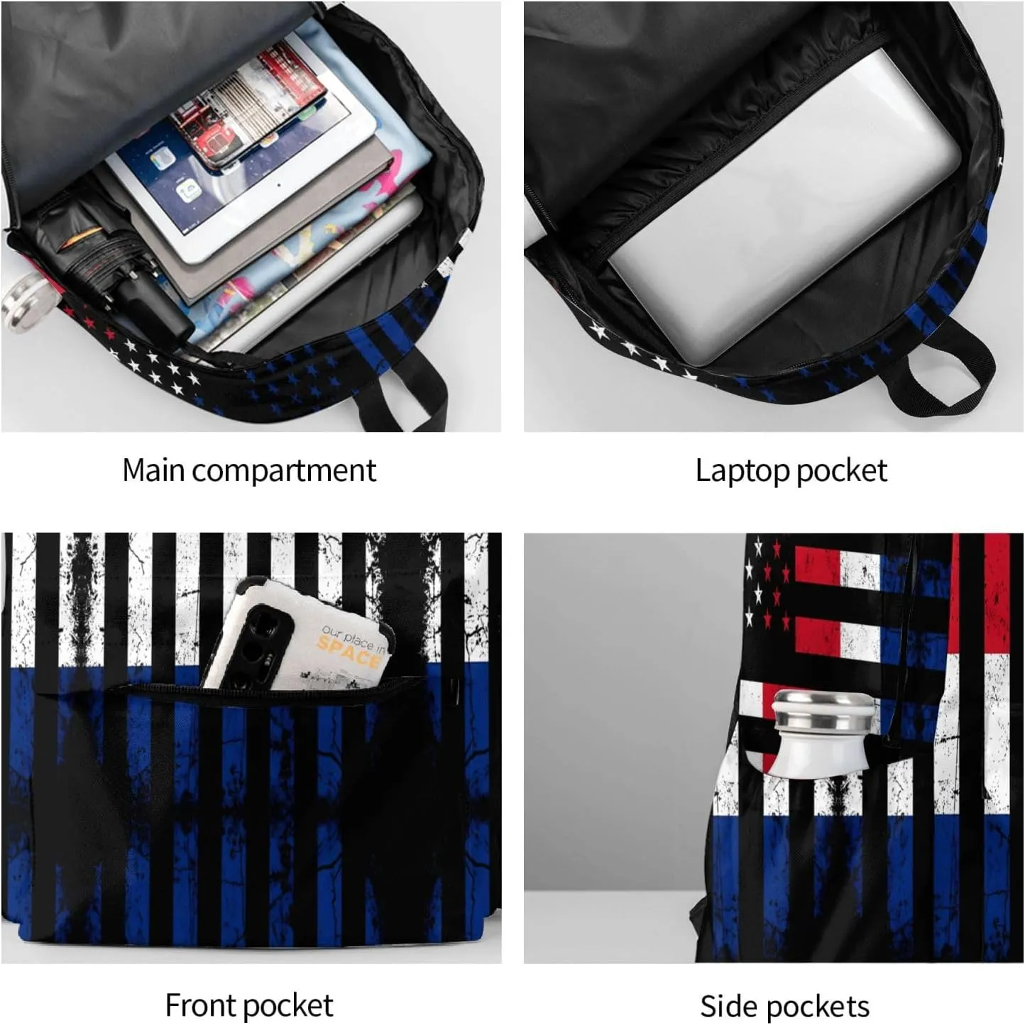 Costa Rican American Flag Costa Rica Roots Large Travel Backpack Casual Backpacks Laptop Daypack Working Rucksack Lightweight Back Pack Sports Bag with Adjustable Shoulder Strap