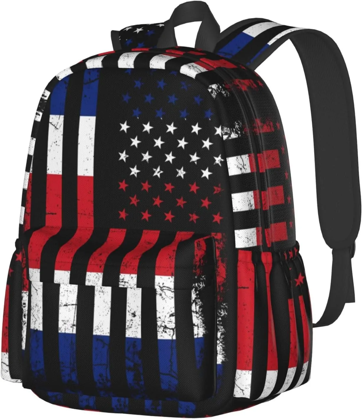 Costa Rican American Flag Costa Rica Roots Large Travel Backpack Casual Backpacks Laptop Daypack Working Rucksack Lightweight Back Pack Sports Bag with Adjustable Shoulder Strap