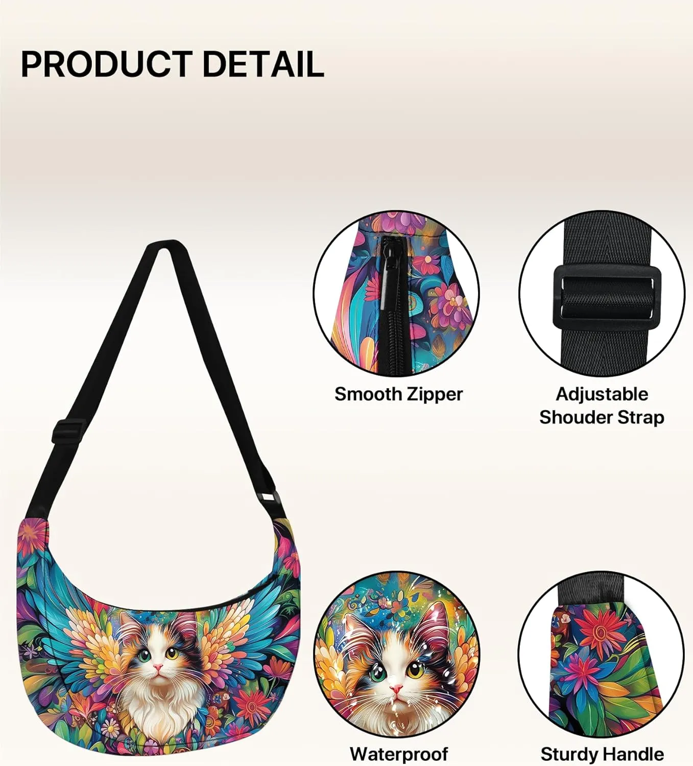 Crescent Bag Crossbody Purse for Women Crossbody Bag Shoulder Bags Travel Outdoor