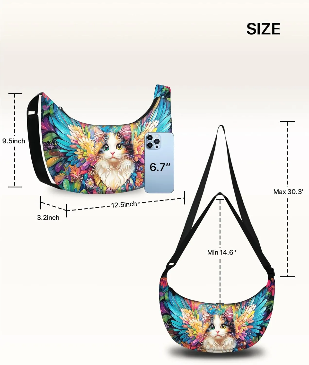 Crescent Bag Crossbody Purse for Women Crossbody Bag Shoulder Bags Travel Outdoor