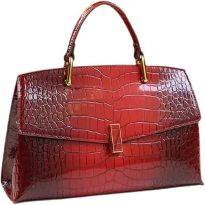 Crocodile Pattern Leather Women's Handbags Luxury Fashion Shell Purse Shoulder Crossbody Bag Top Handle Messenger Bags