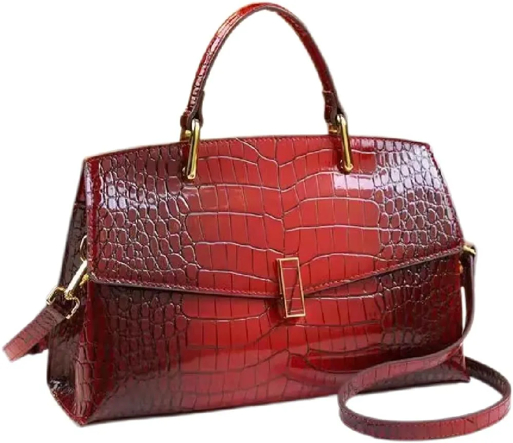 Crocodile Pattern Leather Women's Handbags Luxury Fashion Shell Purse Shoulder Crossbody Bag Top Handle Messenger Bags