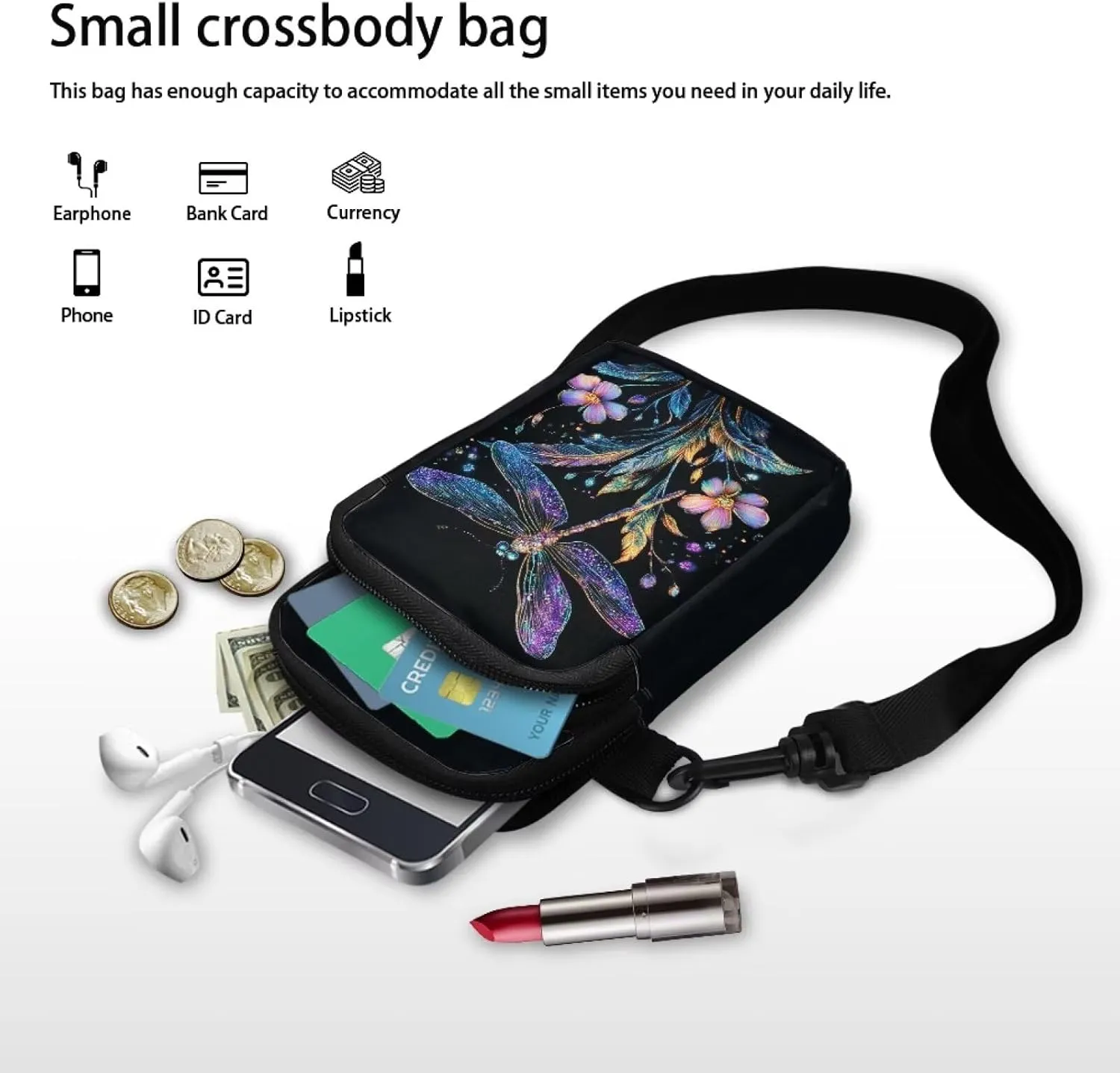 Crossbody Bag Crossbody Purses for Women Shoulder Bags with Strap Casual Polyester Shoulder Bag