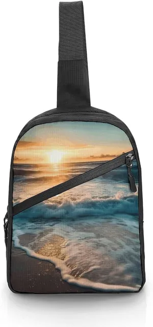 Crossbody Bag for Women Men Chest Bag Shell Art Sling Bag Crossbody Shoulder Bag Sling Backpack