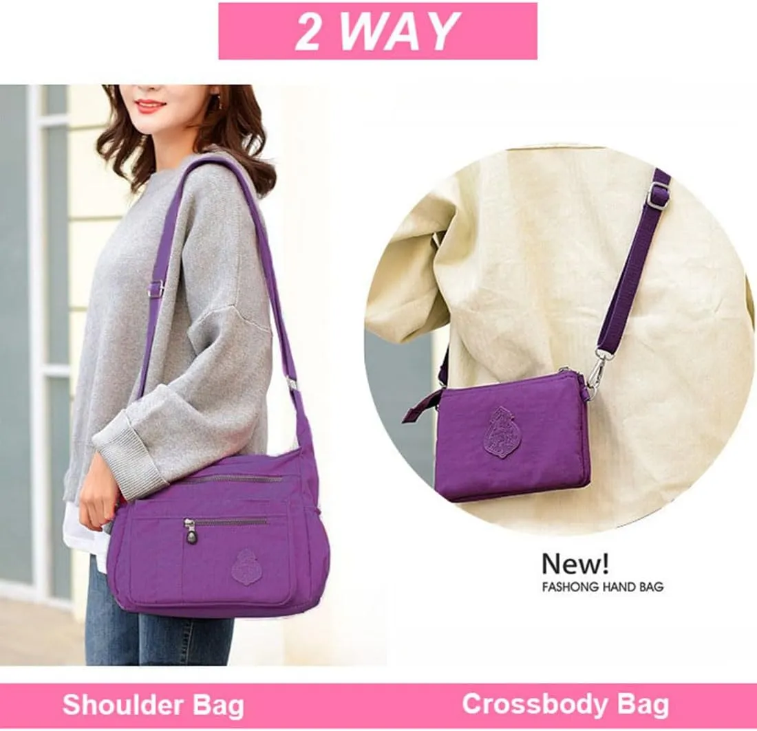 Crossbody Bag for Women Nylon Waterproof Shoulder Handbags Purse Messenger Bag Ladies Travel Bag Pocketbooks