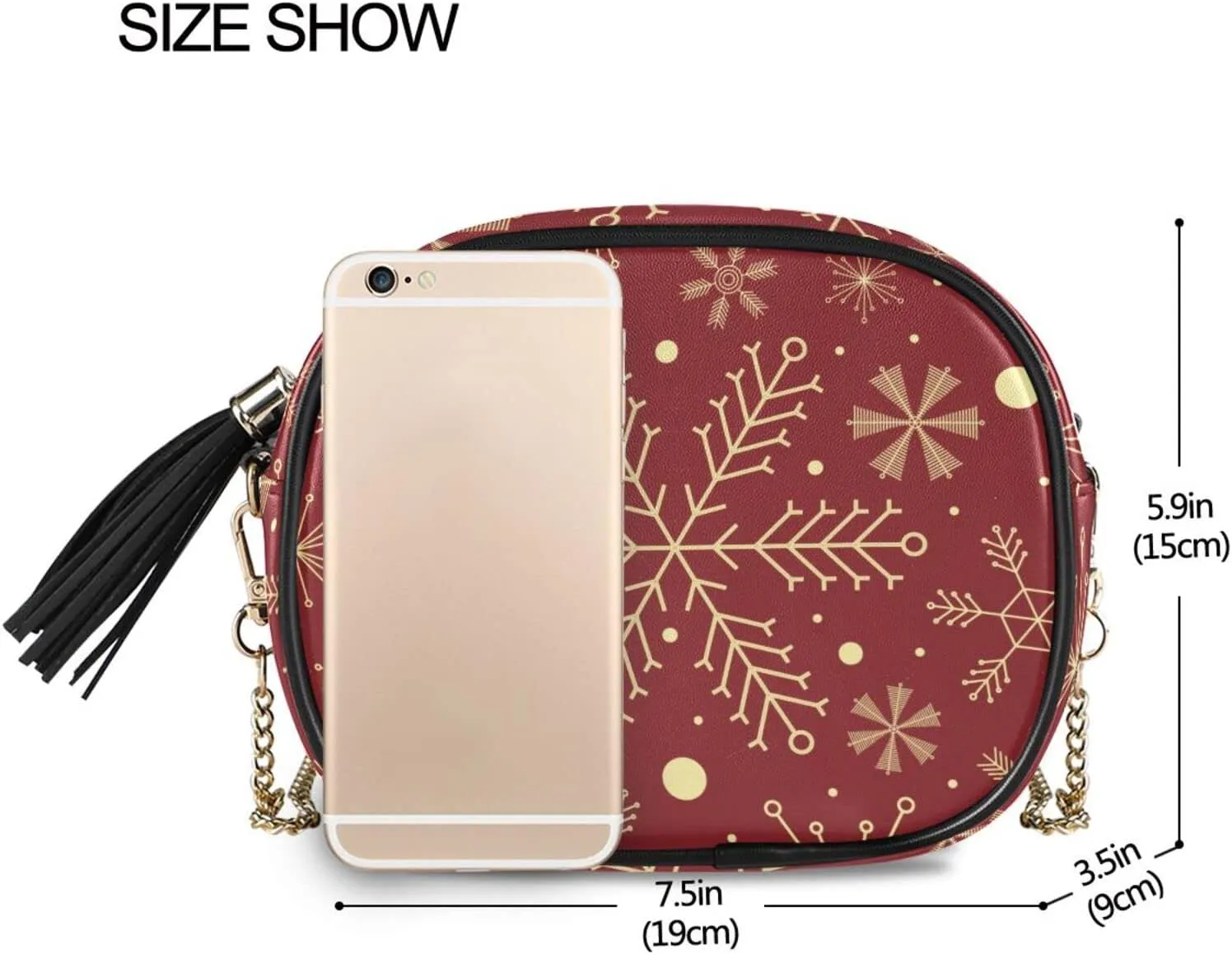 Crossbody Bag for Women Shoulder Bag with Chain Strap and Tassel