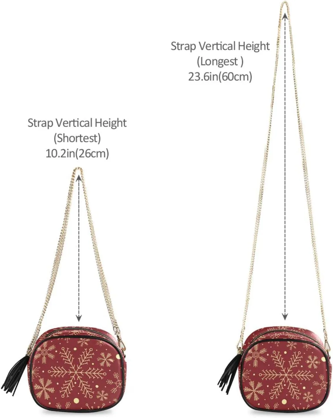 Crossbody Bag for Women Shoulder Bag with Chain Strap and Tassel