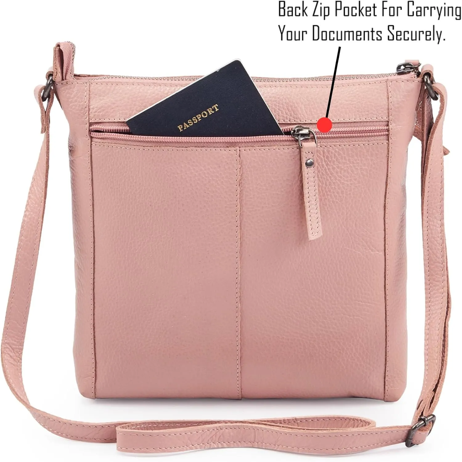 Crossbody Bag for Women Trendy Real Leather Purse Small Soft Pebbled Handbags Crossover Shoulder Pocketbook
