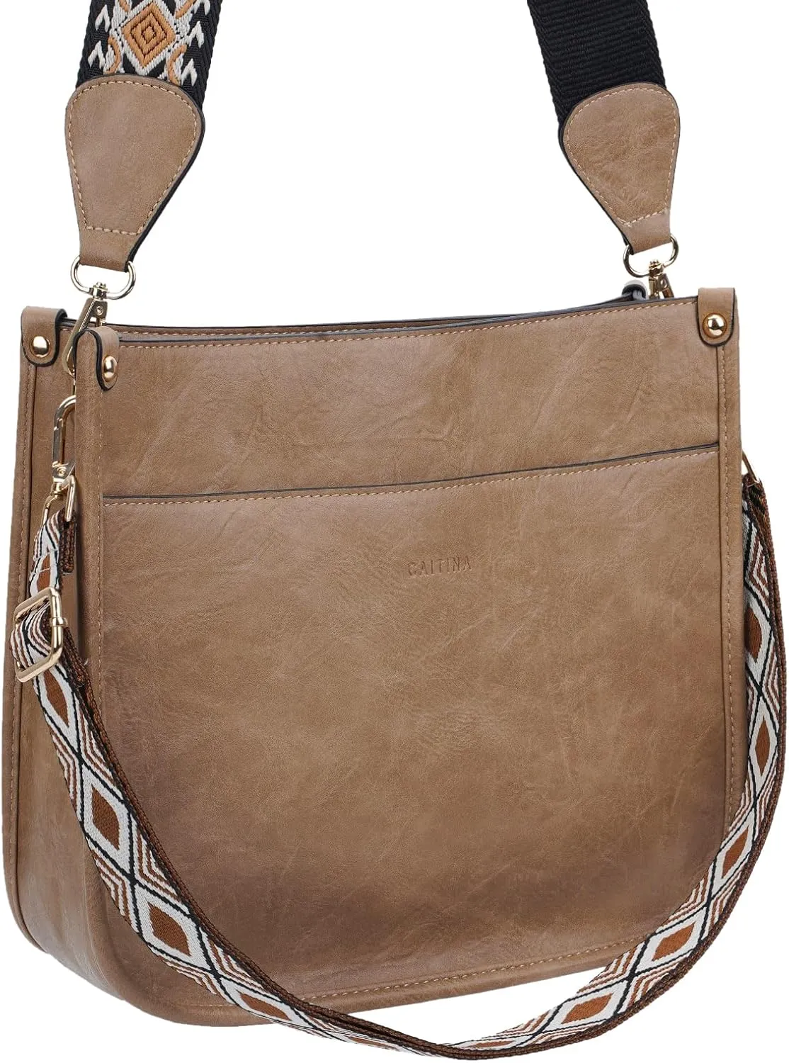 Crossbody Bag Women Vegan Leather Hobo Handbag Trendy Crossbody Shoulder Bag Purses For Women with 2 Adjustable Strap