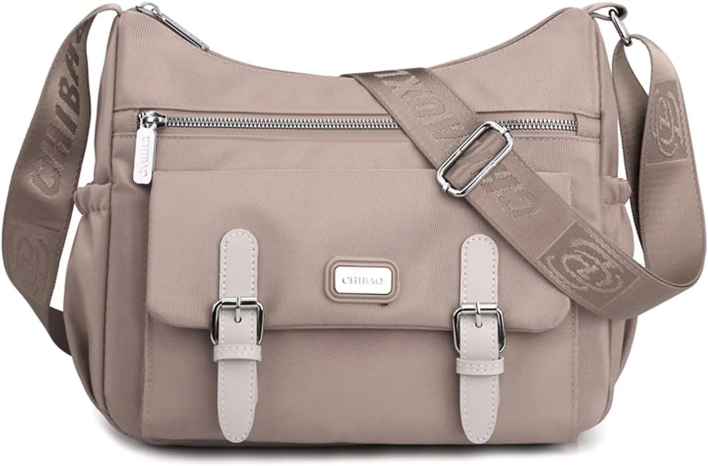 Crossbody Bags for Women Lightweight Shoulder Handbags Waterproof Nylon Purse with Pockets Messenger Bags (Purple)