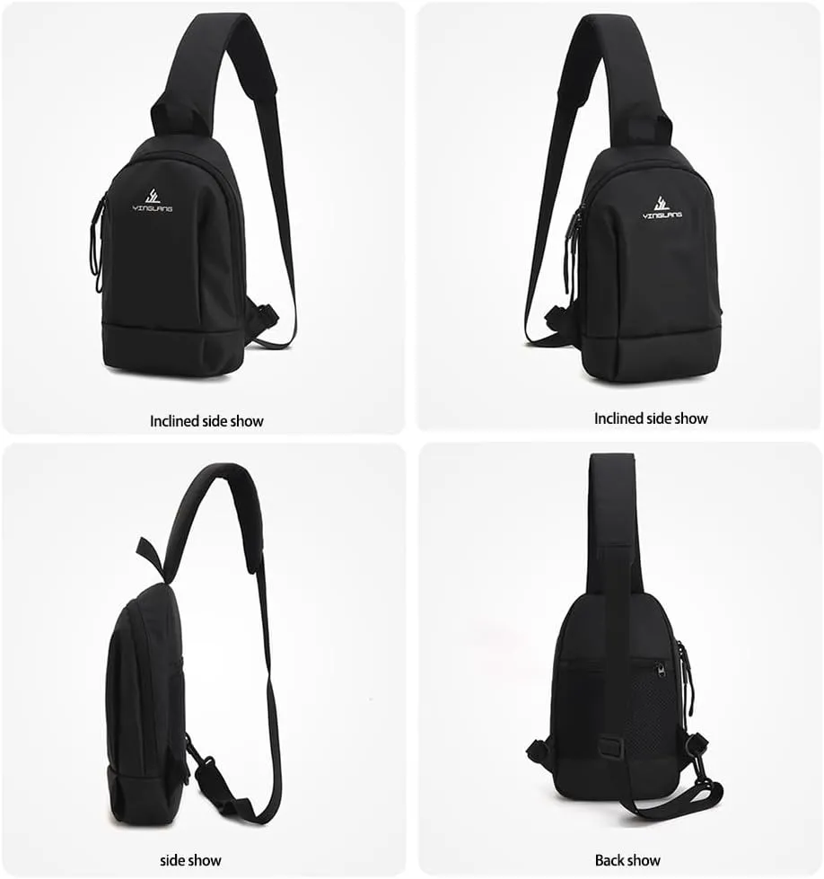 Crossbody Sling Backpack Sling Bag Travel Hiking Chest Bag Daypack (Pink-Graffiti)