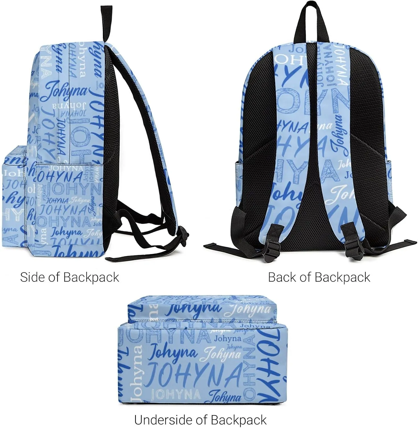 Custom Backpack with Name Personalized Name School Backpack, Customized Bookbag for Boys Girls Kids School Travel Work (Color1)