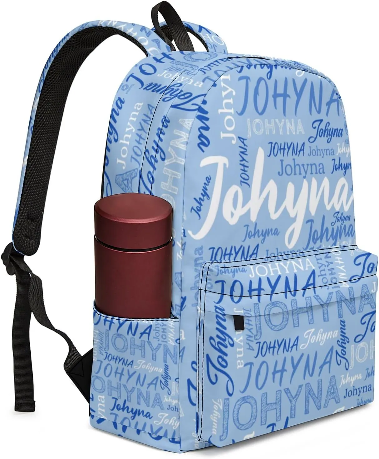 Custom Backpack with Name Personalized Name School Backpack, Customized Bookbag for Boys Girls Kids School Travel Work (Color1)