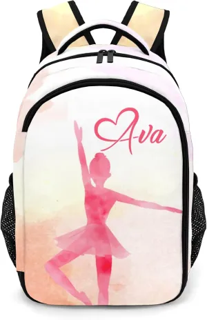 Custom Ballet Girl Backpack Custom Multifunctional Waterproof Laptop Bag for Travel Gift