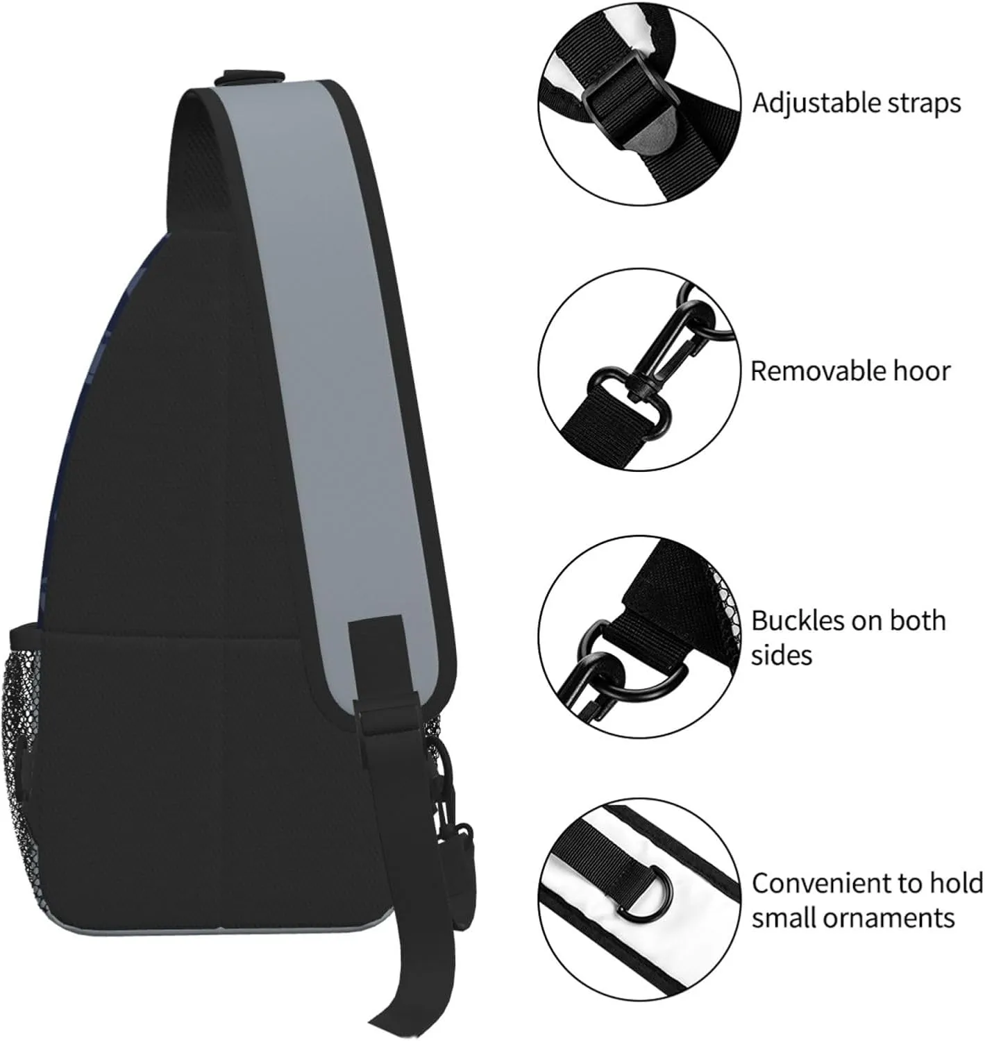 Custom Football Sling Bag Seattle Style Crossbody Bags Personalized Name And Number Shoulder Backpack Lightweight Chest Pack for Sports/Travel/Gifts