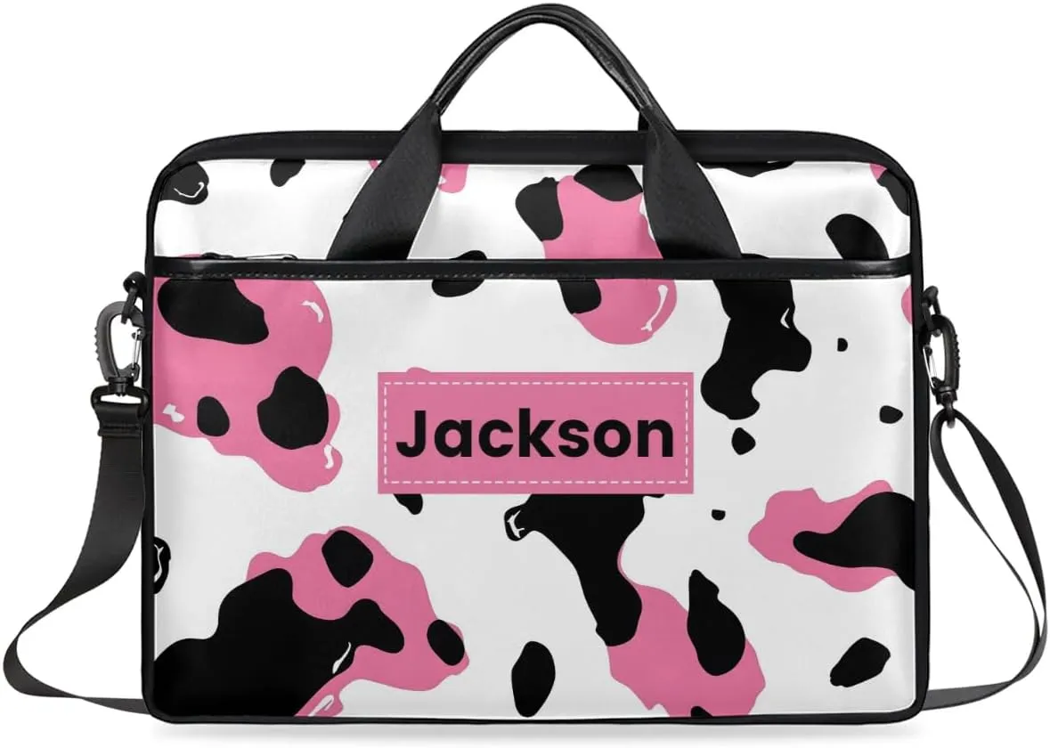 Custom Name Camouflage Laptop Bags for Men Women, Personalized Text Laptop Case Computer Bags for Work, 15 Inch
