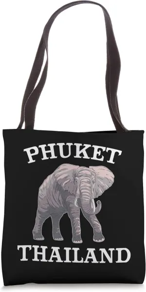 Custom Phuket Elephant Design - Limited Thailand Print Tote Bag