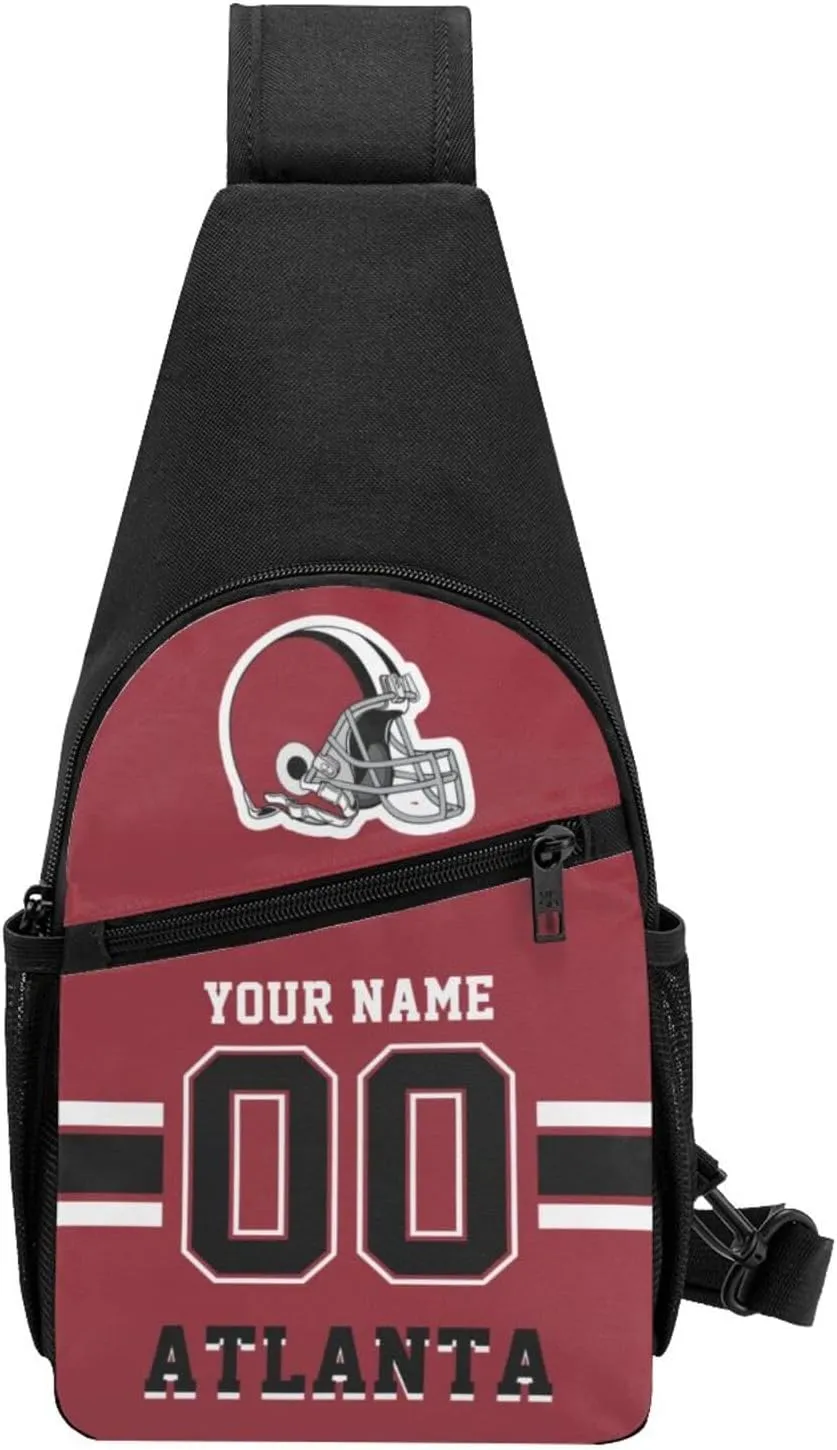 Custom Sling Bag, Personalized Crossbody Bags with Name and Number, Customize Sling Shoulder Backpack