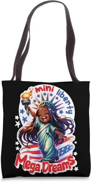 Cute American Stature of Liberty Patriotic Graphic Design Tote Bag