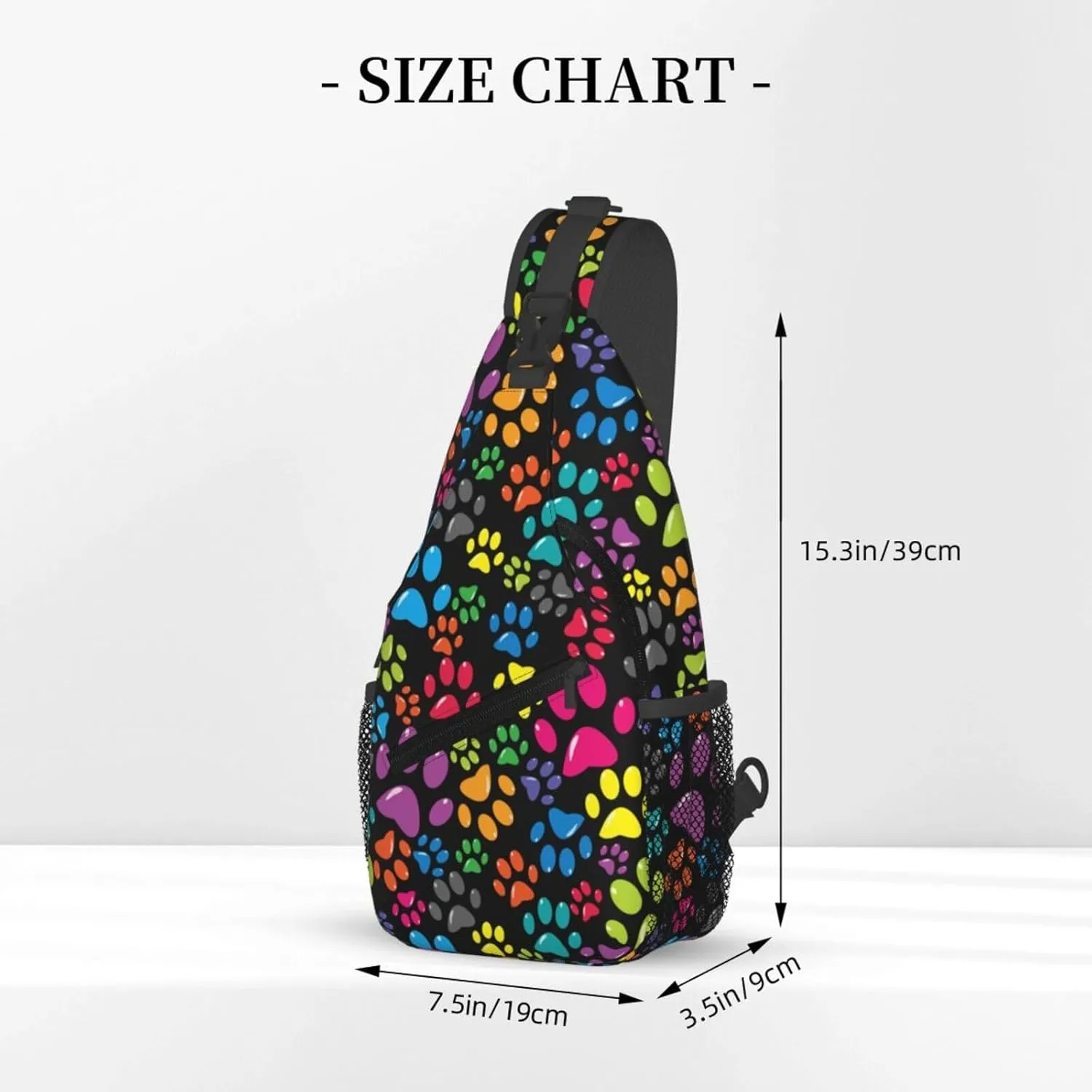 Cute Bow Men's Crossbody Chest Bag Adjustable Sling Shoulder Bags Backpack for Women Travel Sport