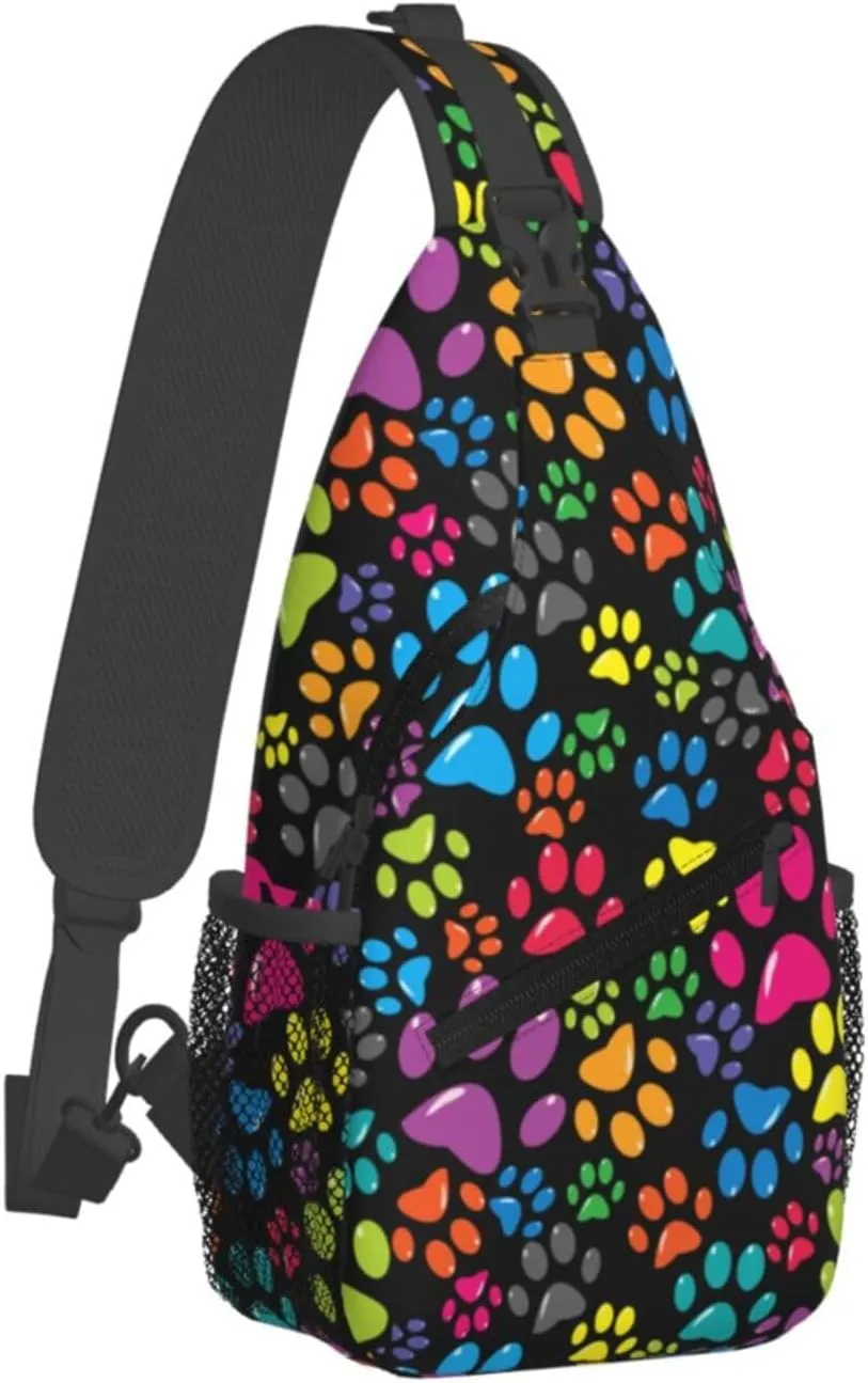 Cute Bow Men's Crossbody Chest Bag Adjustable Sling Shoulder Bags Backpack for Women Travel Sport